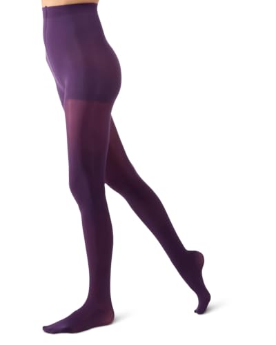 Image of MeMoi Perfectly Opaque Tights, Comfortable and Smoothing Control Top Tights, 40 Denier Opaque Finish - Sizes S-Q2