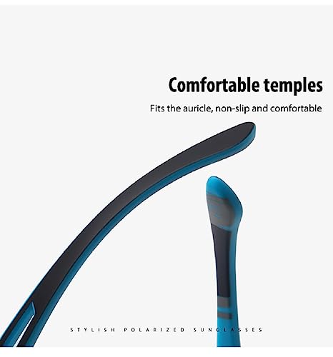 Óculos de sol esportivos polarizados para homens, armação para dirigir, ciclismo, pesca, óculos de p