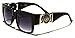 Kleo Horn Rimmed Gold Buckle Hip Hop Rapper DJ Celebrity Sunglasses