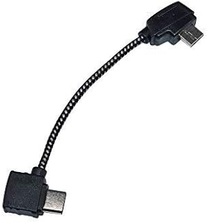 BTG Nylon Braided Remote Control Data Connected Cable TYPE-C USB Compatible with DJI Mavic MIni/Mavic Pro/Mavic Air/Mavic 2 Pro Zoom Drone (Length: 9.3CM)