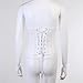 WANGPIN Sexy See-Through Mesh Underbust Corset for Women Slim Fashion Waist Cincher Shaperwear All-Match Bustier Tops Girdles (Color : White, Size : S/Small)
