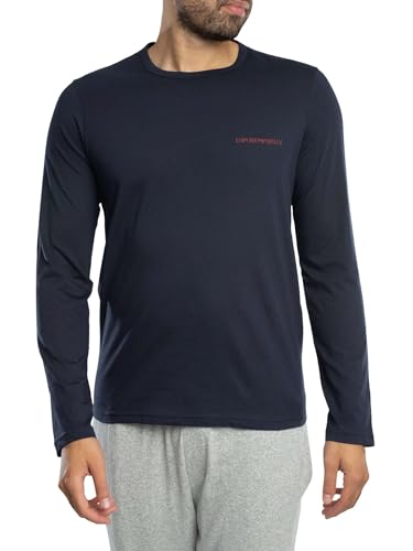 Emporio Armani Pure Cotton T-Shirt Camiseta, Azul, M para Hombre