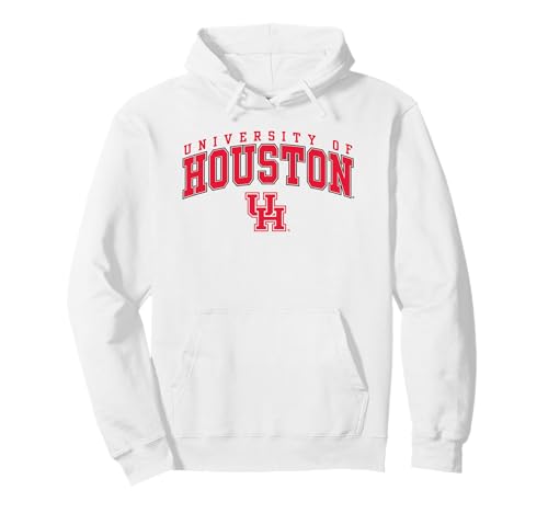 Houston Cougars Arch Over White Officially Licensed Pullover Hoodie
