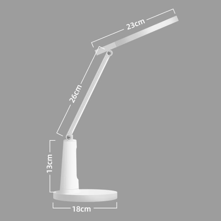 Lampa biurkowa Lampa biurkowa LED do ochrony oczu, lampa z możliwością ściemniania dotykowego 12 W, ładowalna lampka nauki czytania, 3 tryby kolorów i 6 poziomów jasności, 25-minutowy timer