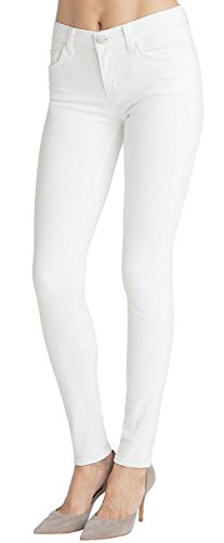 GESO Premium Soft Stretch Women's White Denim Jeans Skinny Leg Pants2