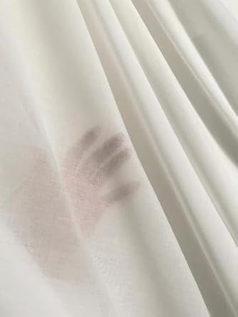 Ethically Sourced Cotton Voile Fabric - Lightweight & Breathable - 100% Cotton - Non-Stretch - Eco-Friendly - Width 54 Inches 1 Yard Off-White