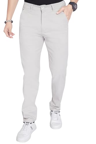 Image of DIVISIVE Men's Regular Fit Cotton Chinos Trousers Pants