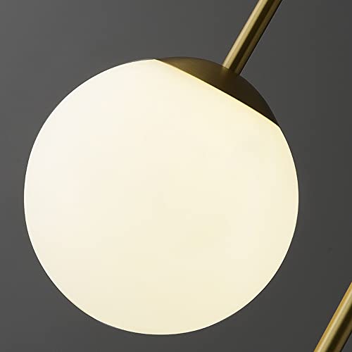 Chesennord 2 Pack U-Shape Pendant Lights, Gold Pendant Lights Kitchen Island With Hand Blown Glass, 59 Inch Semi Flush Mount Ceiling Light, Iron Chandeliers For Dining Room Bedroom G9 #TOP1