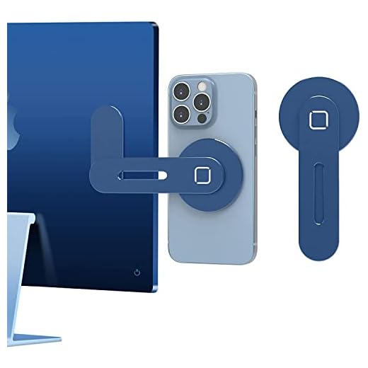 MarieLou Berlin Magnetiskt fäste för bärbar dator, bärbar dator kompatibel med Apple iPhone MagSafe 12 13 Pro Max Mini och MacBook, ingen laddare, ingen laddare (blå)