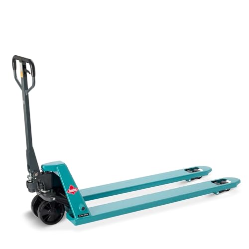 Ameise Hubwagen PTM | 2.000 kg Tragkraft | 1.500 mm Gabellänge | Lenkrad/Gabelrolle aus robustem Polyurethan | Tandem-Gabelrollen | Palettenhubwagen