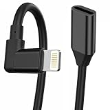 [Apple MFi Certified] iPhone Charger Extension Cable,Lightning Charging Male to Female Extender Dock Cable Adapter for iPhone 14 Pro Max/13/12/11/XS/XR/X/8/7/6 Pass Data Audio Live Streaming