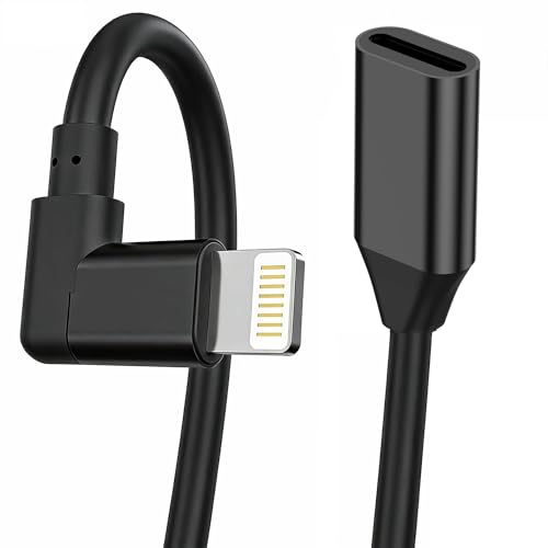 [Apple MFi Certified] iPhone Charger Extension Cable Lightning Charging Male to Female Extender Dock Cable Adapter for iPhone 14 Pro Max/13/12/11/XS/XR/X/8/7/6 Pass Data Audio Live Streaming