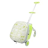 SUNGOOYUE Maleta para Niños, 2 en 1, Equipaje de Mano de 20 Pulgadas y 55L con Manillar, Asiento con Carrito Desmontable para Viajes en Avión para Niños Pequeños