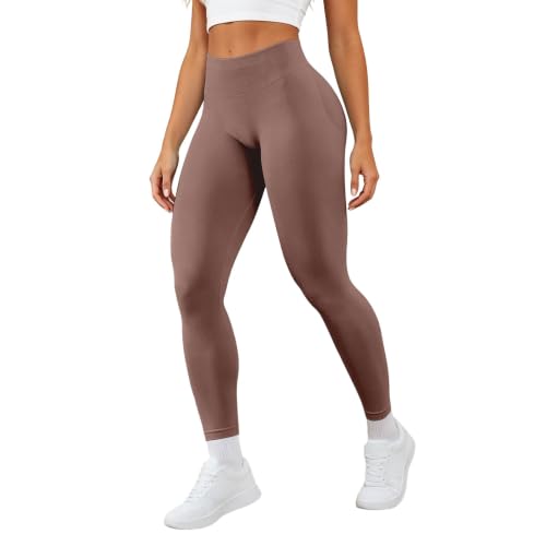 Legging de sport long opaque pour femme noir à taille haute et compression douce