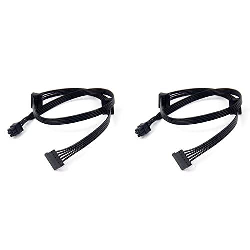ISTOVO 2 Stück GPU PCI Express 6-Poliger Stecker 1 Bis 3 SSD-Stromversorgungskabel für CX850M CX750M CX600M CX500M CX430M Modular
