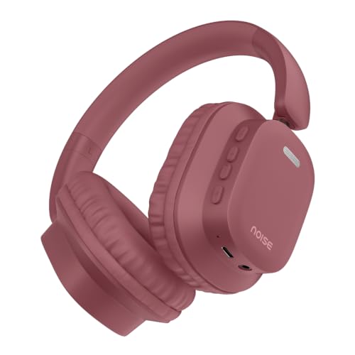 Image of Noise Airwave Max 2 Wireless On-Ear Headphones with 50H Playtime, 40mm Drivers - Deep Bass, 3 Preset EQ Modes, 40m /s Low Latency, Dual Pairing,BT V5.3 (Burgundy)