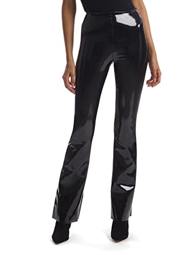 Commando Faux Patent Flare Leggings SLG251 Black MD (8-10)
