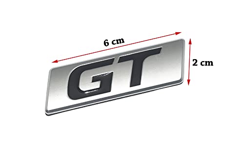 Incognito GT Badge Sticker for All Cars, Metal (Silver with Black)