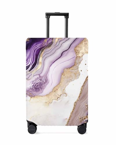 Travel Luggage Cover Spandex Elastic Suitcase Cover for Luggage, Scratch Proof Luggage Cover Protector for Trunk Case 19-21 Inch Luggage, Abstract Streamline Marble Pattern