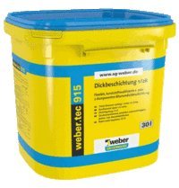 SG weber.tec 915 - Dickbeschichtung 1/2K, Polystyrol, Dichtstoff, Dichtmasse, für Wand und Boden SG weber.tec 915 - Dickbeschichtung 1/2K, Polystyrol, Dichtstoff, Dichtmasse, für Wand und Boden