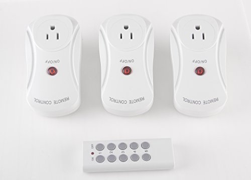 BiCoreTech 3-pack Wireless Remote Control Electrical Outlet Switch for Household Appliances, Wireless Remote