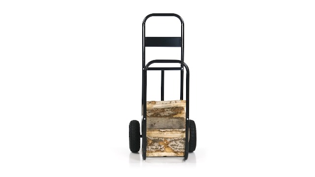 Carro Para Leña Con Ruedas Relaxdays - Acero, Capacidad 60 Kg, Medidas 107x53x69 Cm, Para Transportar Y Almacenar Troncos En Interior O Exterior