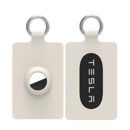 Tesla Key Card Holder with AirTag Slot AirTag Card Key Holder for Tesla Model 3 Y S X Cybertruck Key Card Protective Case Cover with Key Chain Key Ring for Tesla 1 Pack