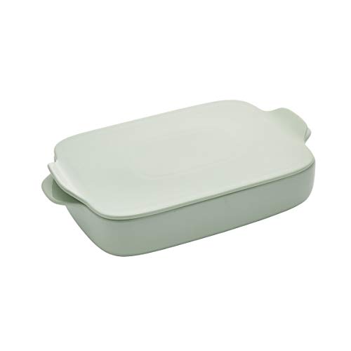 Kitchenaid Vitrified Stoneware Rectangular Baker With Lid/Trivet, 4.5-Quart, Pistachio #TOP2