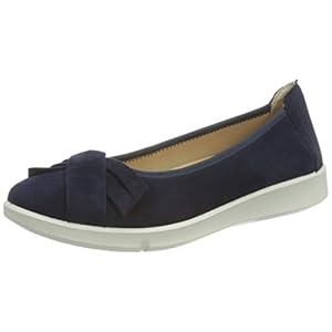 Legero Dames Lucca fluwelen velours platte ballerina’s, Tempesta Blauw, 37 EU
