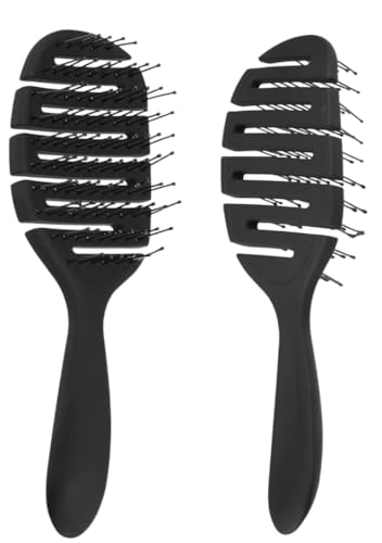 Image of Hair Detangler Brush - Wet or Dry Hair Detangling Brush and Comb For Curly, Wavy Hair - Pain Free, Ergonomic Handle - For Kids and Adults, 1 Pc, Multi.
