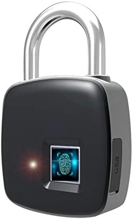 Legazone Fingerprint Padlock Keyless Metal Lock, Anti-Theft, Waterproof, One Touch Access, Smart Lock Luggage, Gym Security, Backpack, Cabinet, Toolbox, School Locker, Multi Access Employee