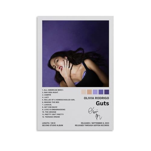 Olivia Poster Rodrigo (Guts) Album Cover Posters Decorative
