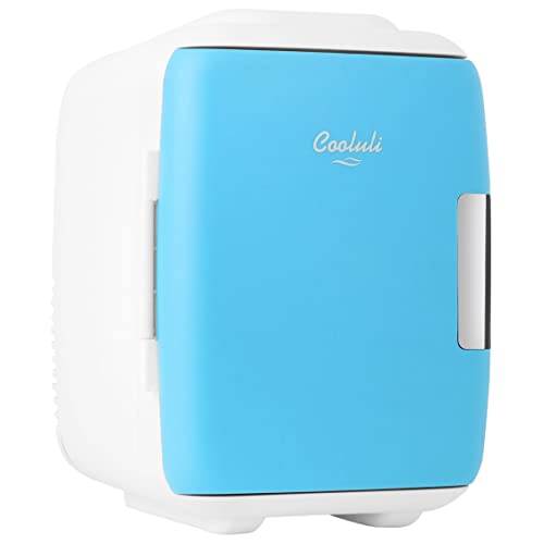 Comparison: Best Mini Fridge For Insulin 2 Cooluli Mini Fridge for Bedroom - Car, Office Desk & Dorm Room - Portable 4L/6 Can Electric Plug In Cooler & Warmer for Food, Drinks, Skincare Beauty & Makeup - 12v AC/DC & Exclusive USB Option, Blue