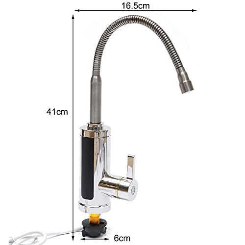 Chauffe-eau instantané de robinet électrique 360° LED 3000W eau chaude - 3