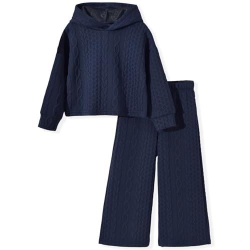 Image of fioukiay Toddler Girls Casual Sweatsuit Pullover Hoodie Sweatpants Outfits