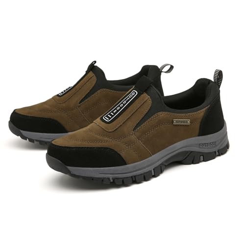 Mens Hiking Shoes Outdoor Trekking Casual Sneakers Non-Slip Comfy Arch Support Orthopedic Walking Shoes for Balance2