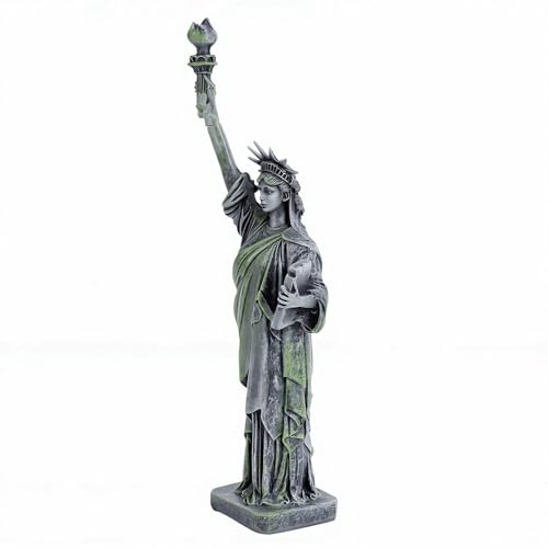 Zunate Mini Statue de la liberté en Résine, Ornement D'Aquarium pour Aquarium, Décor de Jardin de Bureau, 7.87 Pouces, étanche à l'eau (Petit)