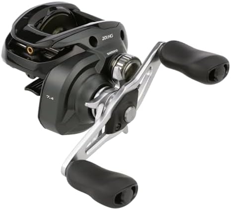 SHIMANO CURADO 200 M Low Profile Reels (CU201HGM) Baitcasting Fishing, Black