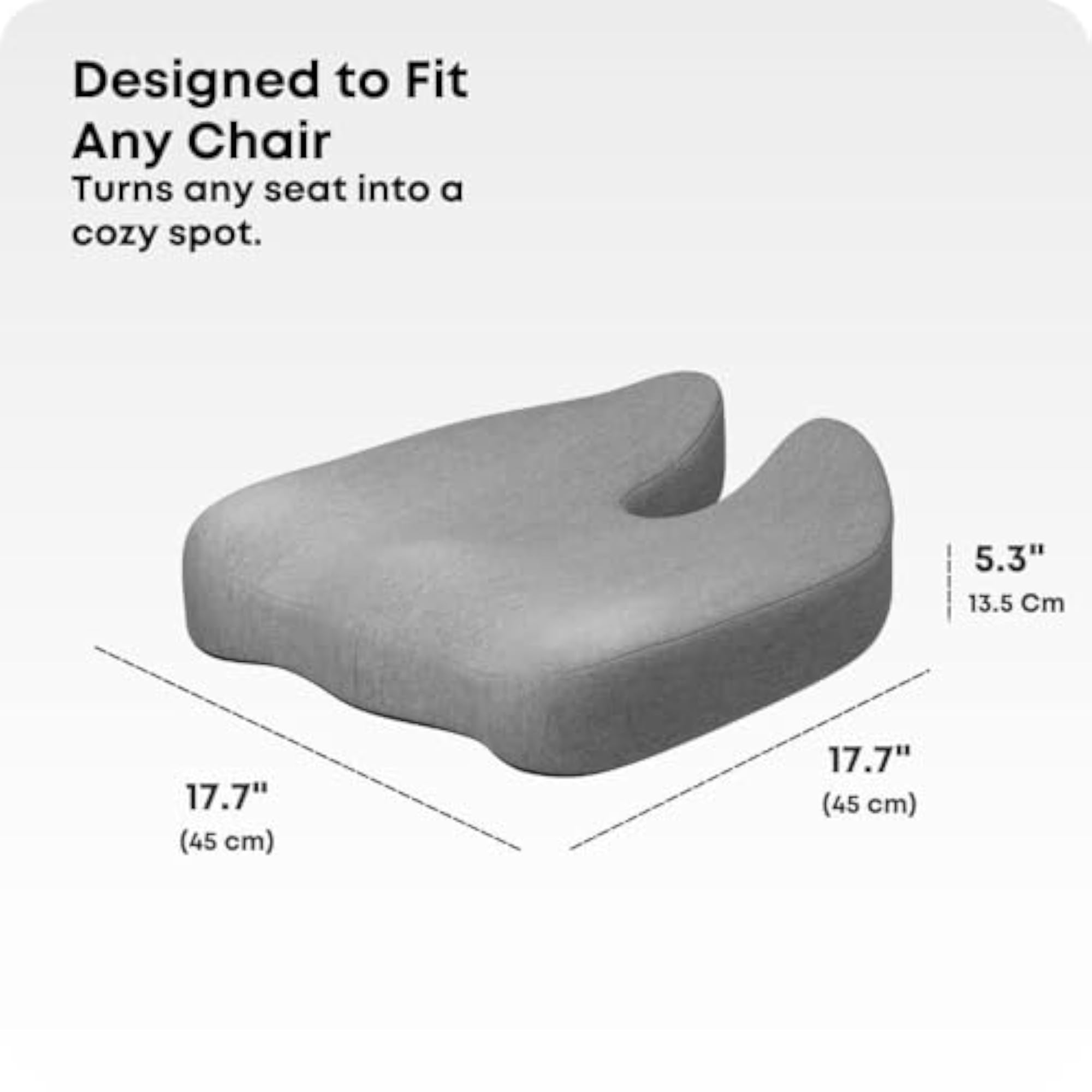 Orthopedic Memory Foam Seat Cushion for Tailbone Pain Relief