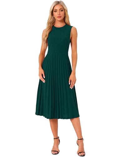 Robe midi en tricot à ourlet à volants Allegra K : fluidité et coupe plissée élégante