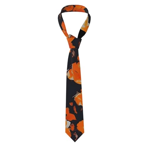 BSKGOHP Juego de corbatas de poliéster con estampado floral ornamentado para hombre, corbata de negocios, padrinos de boda, corbata de boda