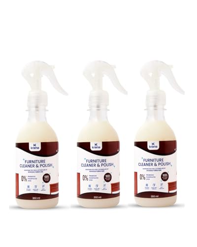 Image of Krama Cleaner & Polish Spray 900ml | Multipurpose Surface & Laminate Cleaner | Maintain 100% Shine | Wooden Furniture Cleaner Solution Like Desk,Chair,Tables Etc | Combo Pack 300Ml Each (900ml)