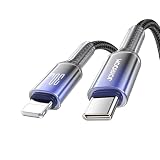 Joyroom S-A42 Crystal-Clear Series 30 W typu C na Lightning kabel do szybkiego ładowania danych, długość 1,2 m, czarny