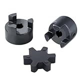 L075 Flexible 1/2inch to 3/4inch 3-Piece L Jaw Coupling Coupler Set Buna-N NBR Rubber Spider Wood Log Splitter
