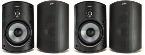 Image of Polk Audio Atrium 4 Outdoor Speakers, Powerful Bass (Pair, Black) (Pack of 2)