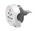 Produktbild q2power Universal Weiltreiseadapter Reisestecker Netzstecker - World nach IT - weiß/grau
