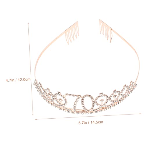 NOLITOY 1 Conjunto De Faixa De Ombro Com Coroa De Aniversário Faixas De Baile Cintos De Strass Decor