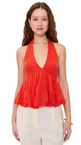 Free People Women's Paige Top, Tangerine Tango, S
