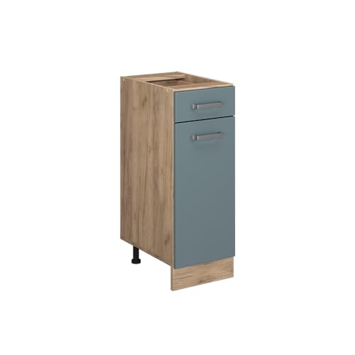 Vicco Meuble Cuisine R-Line, Bleu-Gris, 30cm sans PT, pour Une Combinaison Libre au Sein de systèmes de Cuisine modulaires