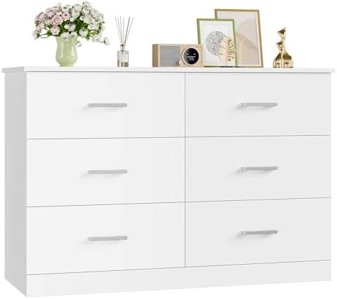 Cassettiera Bianca 5 Cassetti | 60x30x80cm Per Camera Da Letto - Foto 7